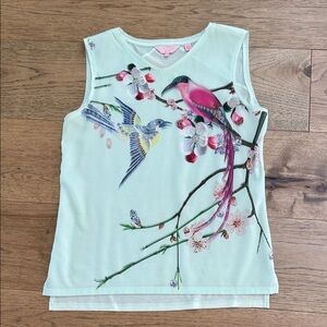 Beautiful Ted Baker Sleeveless Blouse Top Mint Green sz 2